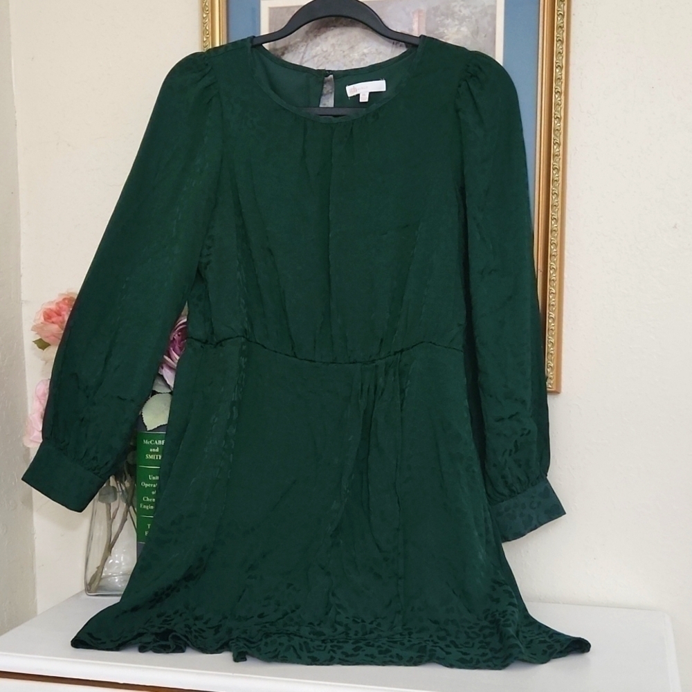 Leopard print Green Girls Dress Party Wedding Christmas Xl - Picture 3 of 12